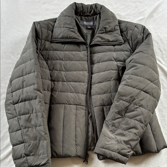 Kenneth Cole Reaction Jackets & Blazers - Kenneth Cole Reaction Olive Quilted Puffer Jacket